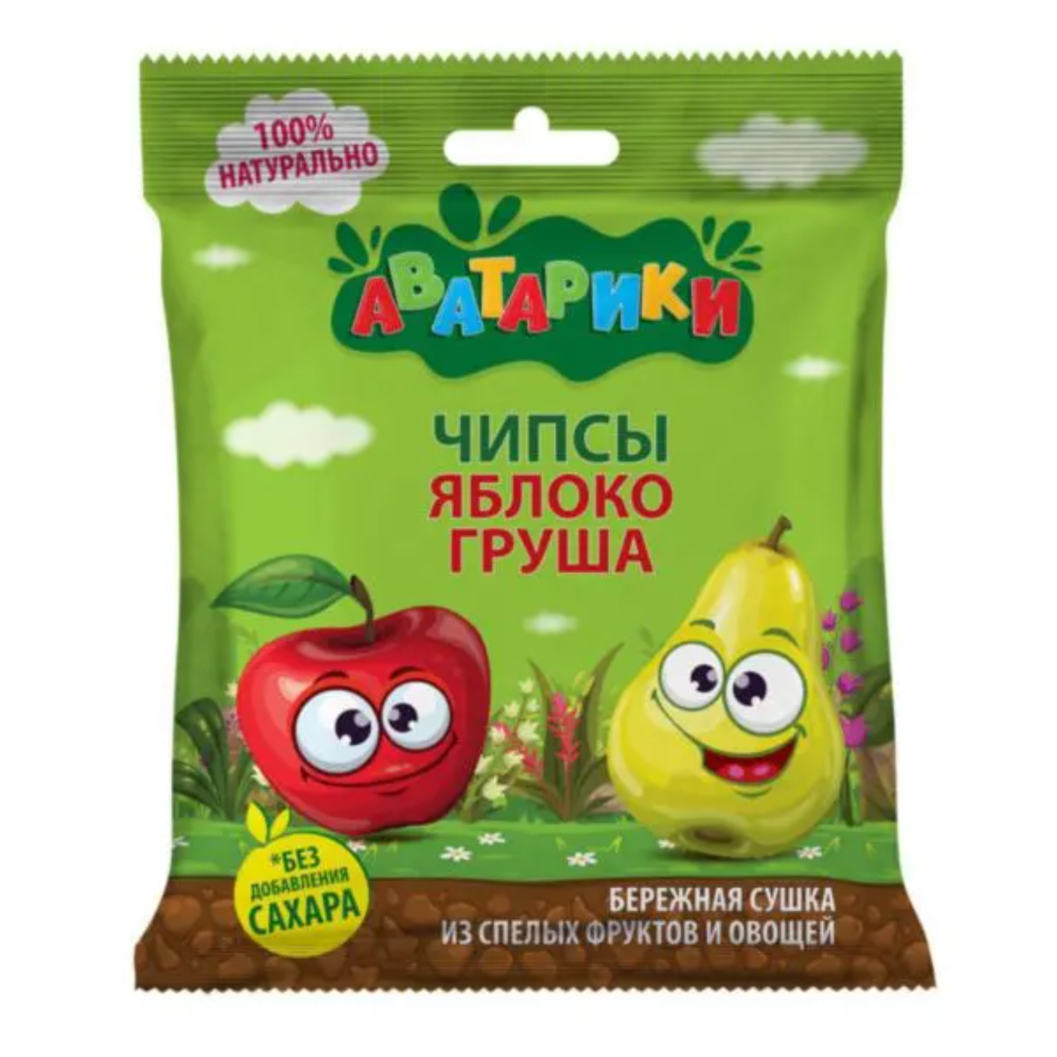 Чипсы Аватарики яблоко и груша 15 г 60₽