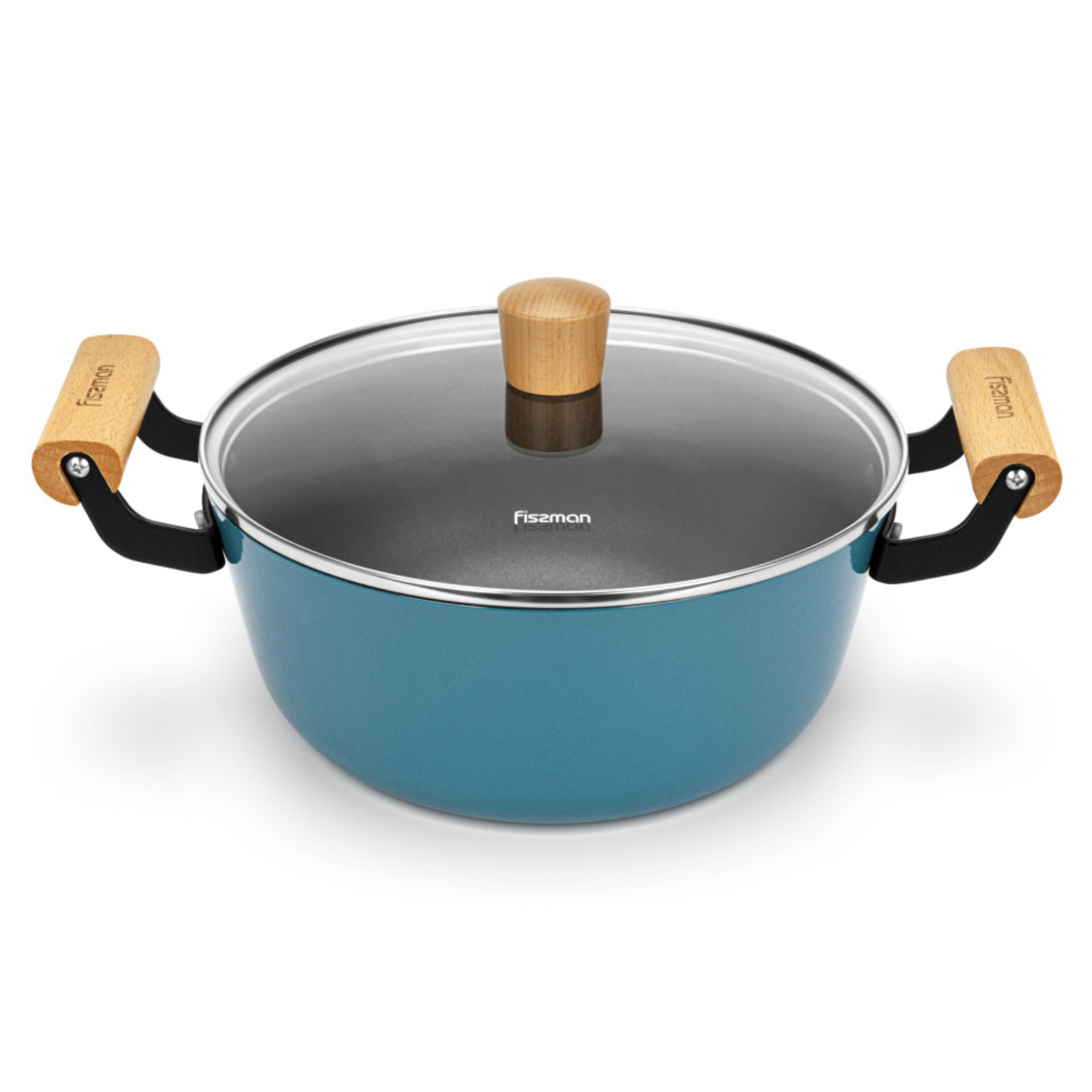 Кастрюля Fissman Seagreen эмалированный чугун, 24x11 см, 4 л