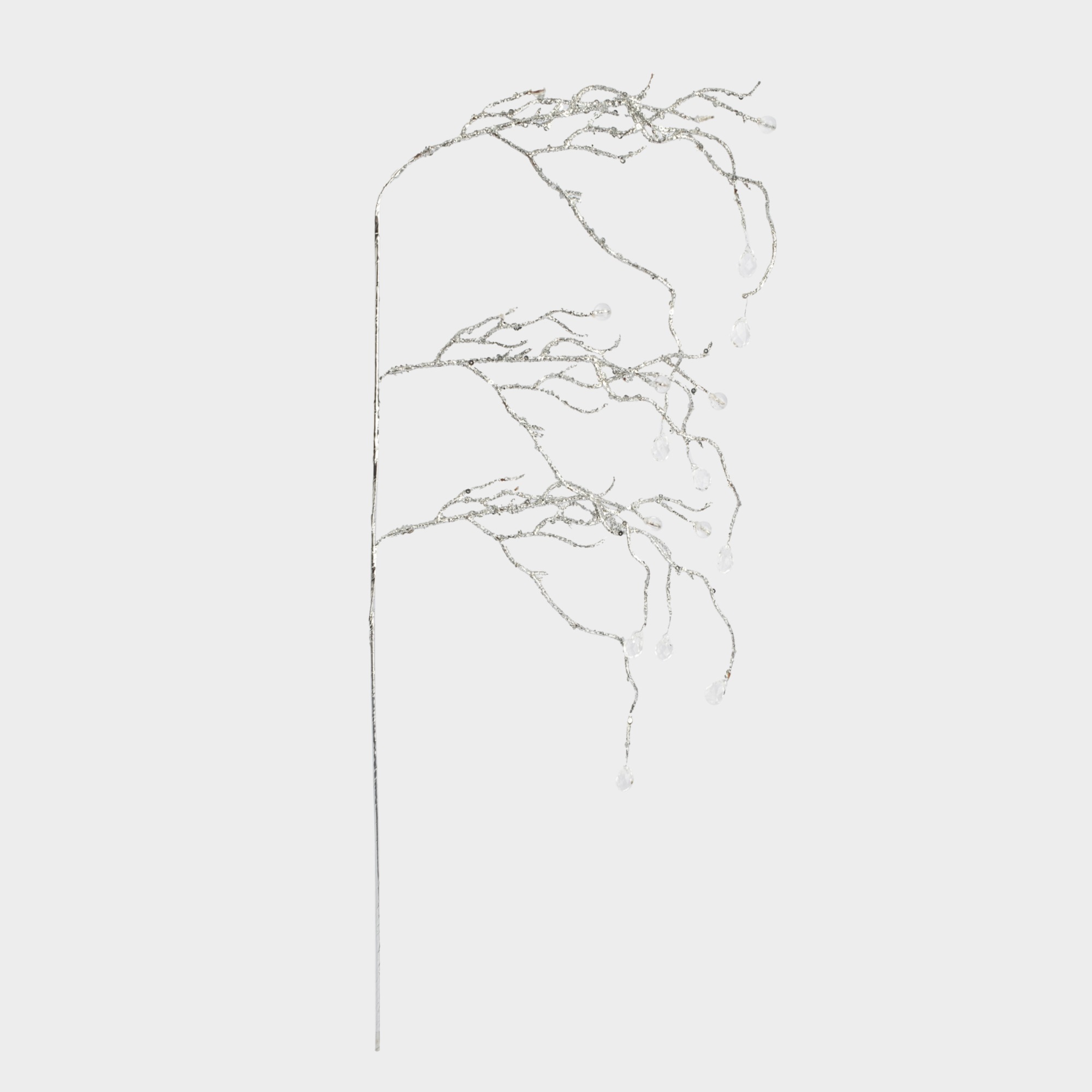 Ветка декоративная Anna Lafarg серебро кристалл 80 см 749₽