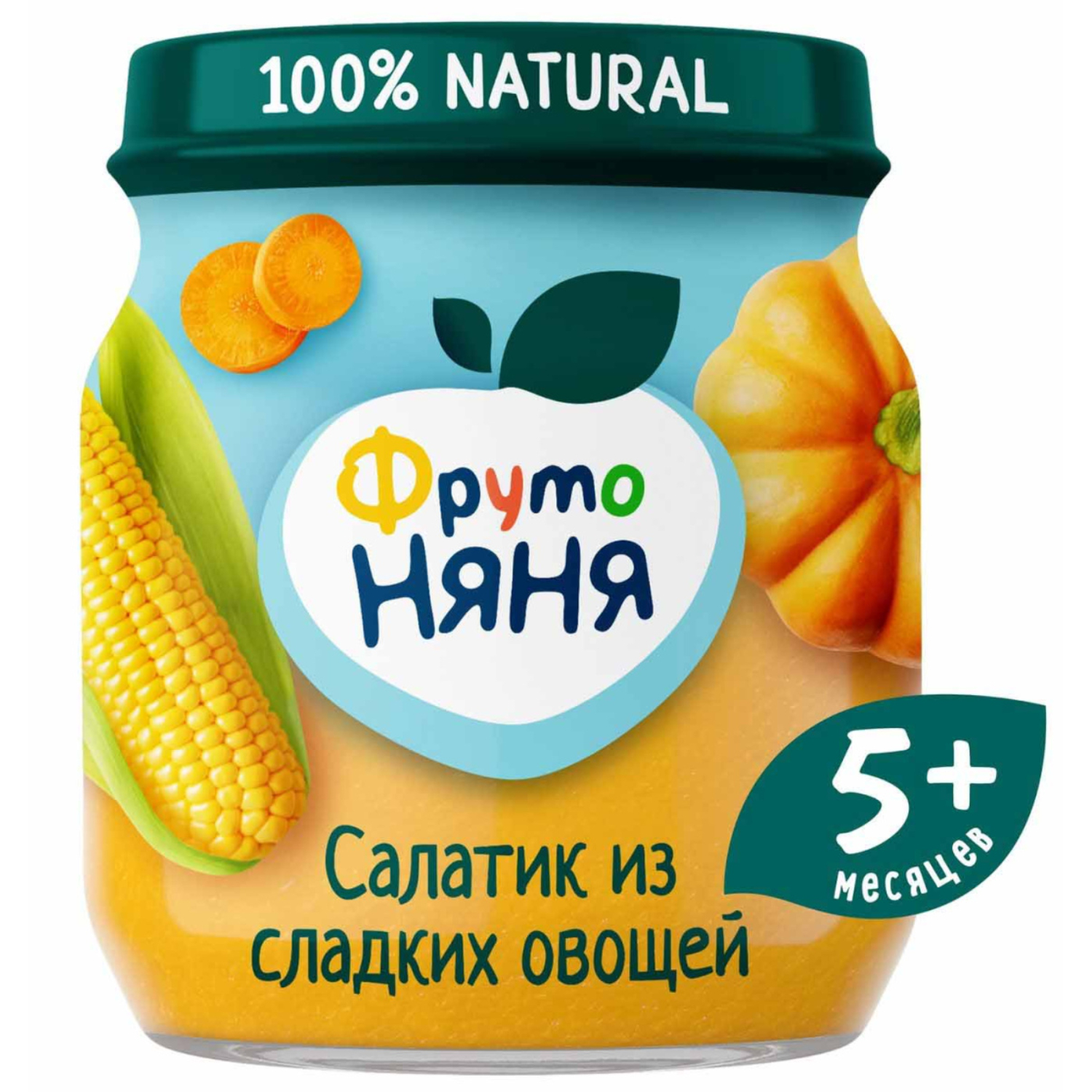 Пюре ФрутоНяня салатик из сладких овощей 110 г 75₽