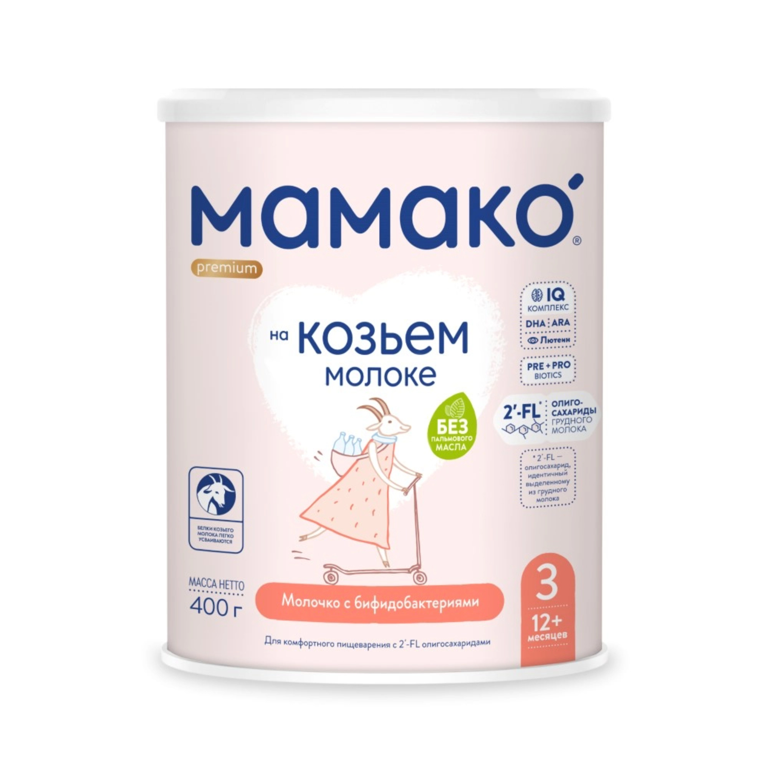Смесь МАМАКО 3 премиум на основе козьего молока с 12 месяцев 400 г 2599₽