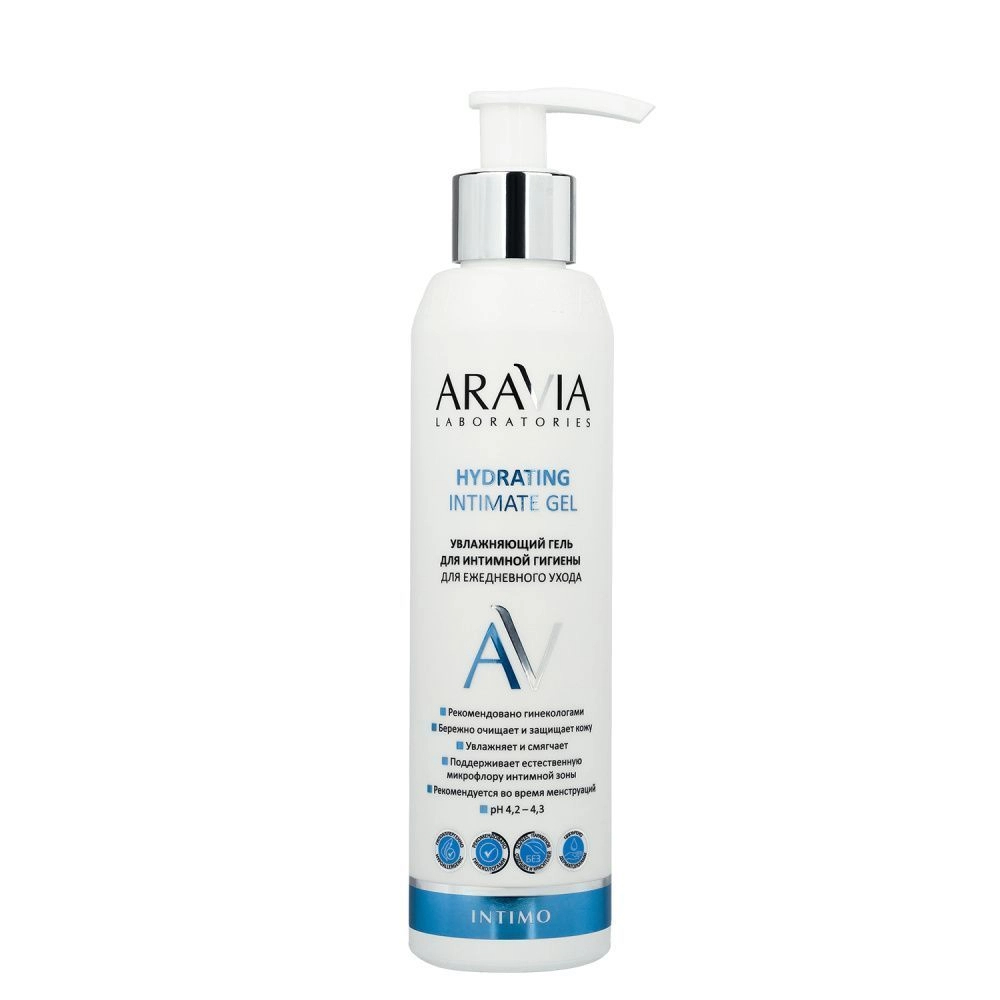 Увлажняющий гель для интимной гигиены для ежедневного ухода Aravia Laboratories hydrating intimate gel 200 мл 429₽