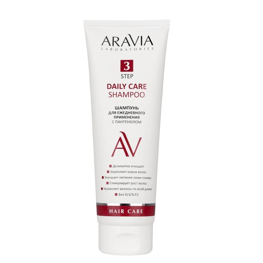 Шампунь для ежедневного применения с пантенолом Aravia Laboratories daily care shampoo 250 мл 429₽