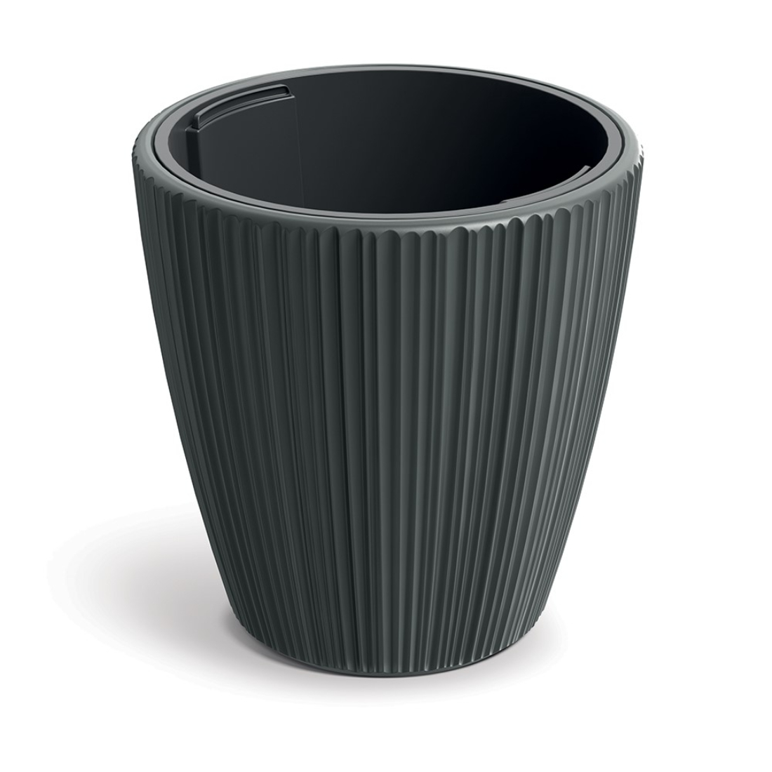 Кашпо Prosperplast Oro d24 h24 см темно-серый с вкладышем
