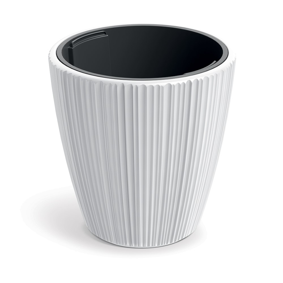 Кашпо Prosperplast Oro d47 h50 см белый с вкладышем