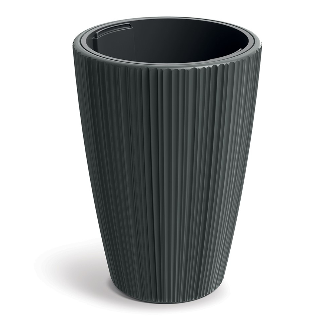 Кашпо Prosperplast Oro d39 h55 см темно-серый с вкладышем 5999₽
