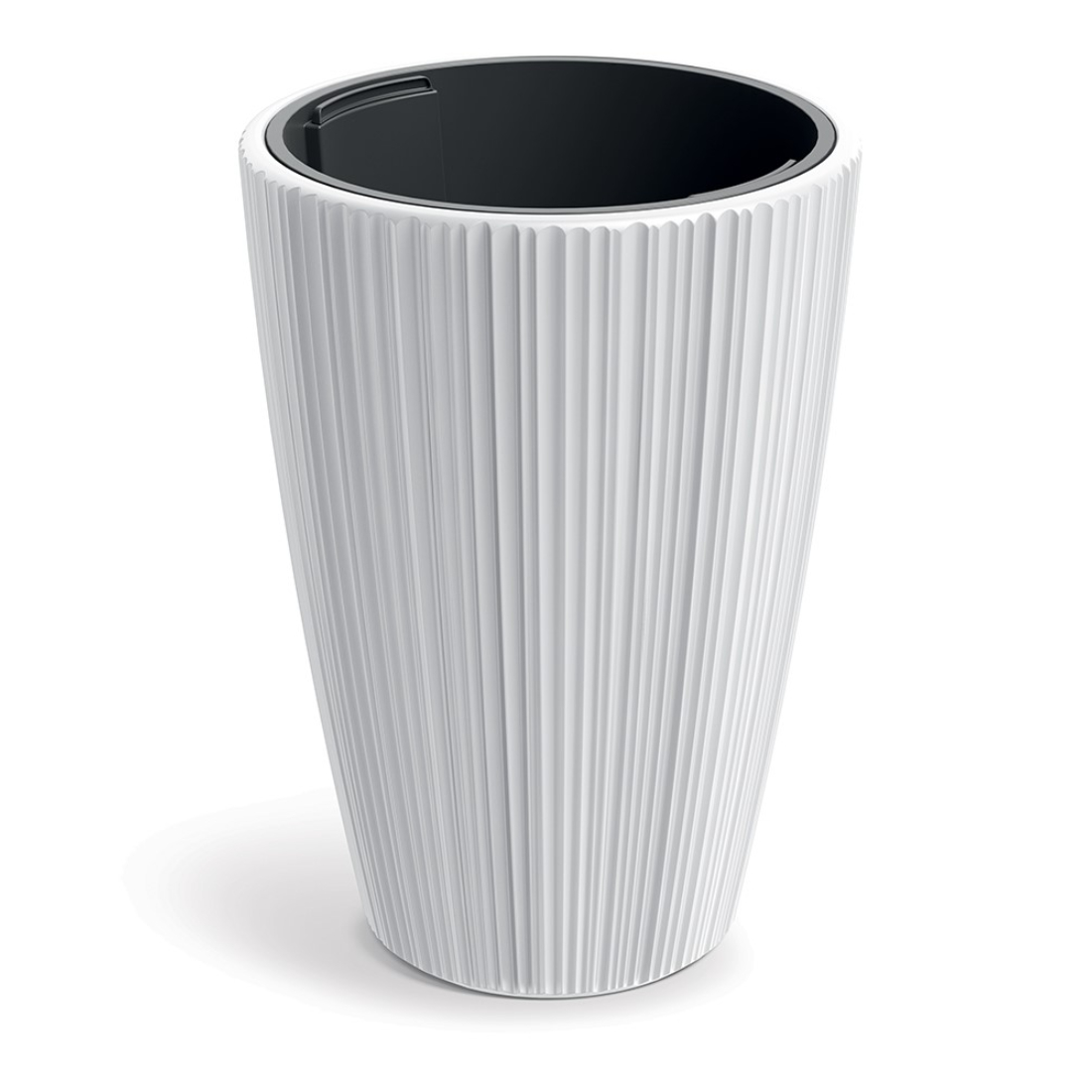 Кашпо Prosperplast Oro d39 h55 см белый с вкладышем 5999₽