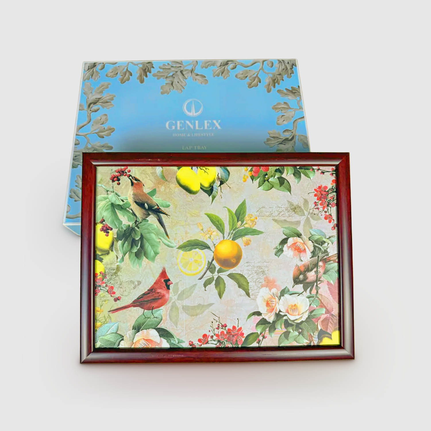 Поднос на подушке GenLex Птички и лимоны