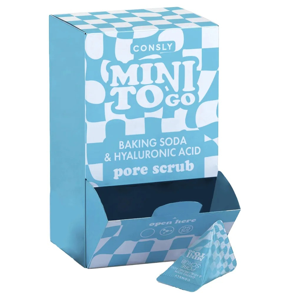 Скраб для лица Consly с содой и гиалуроновой кислотой 7гХ25шт