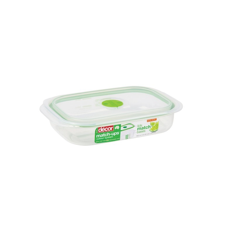 Контейнер пищевой Decor с клапаном прямоугольный 25,5х15,7х5,1 см 900 мл