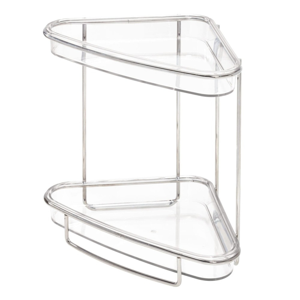 Полка угловая Interdesign Clarity настольная со съёмными лотками 23х16,3х24,6 см