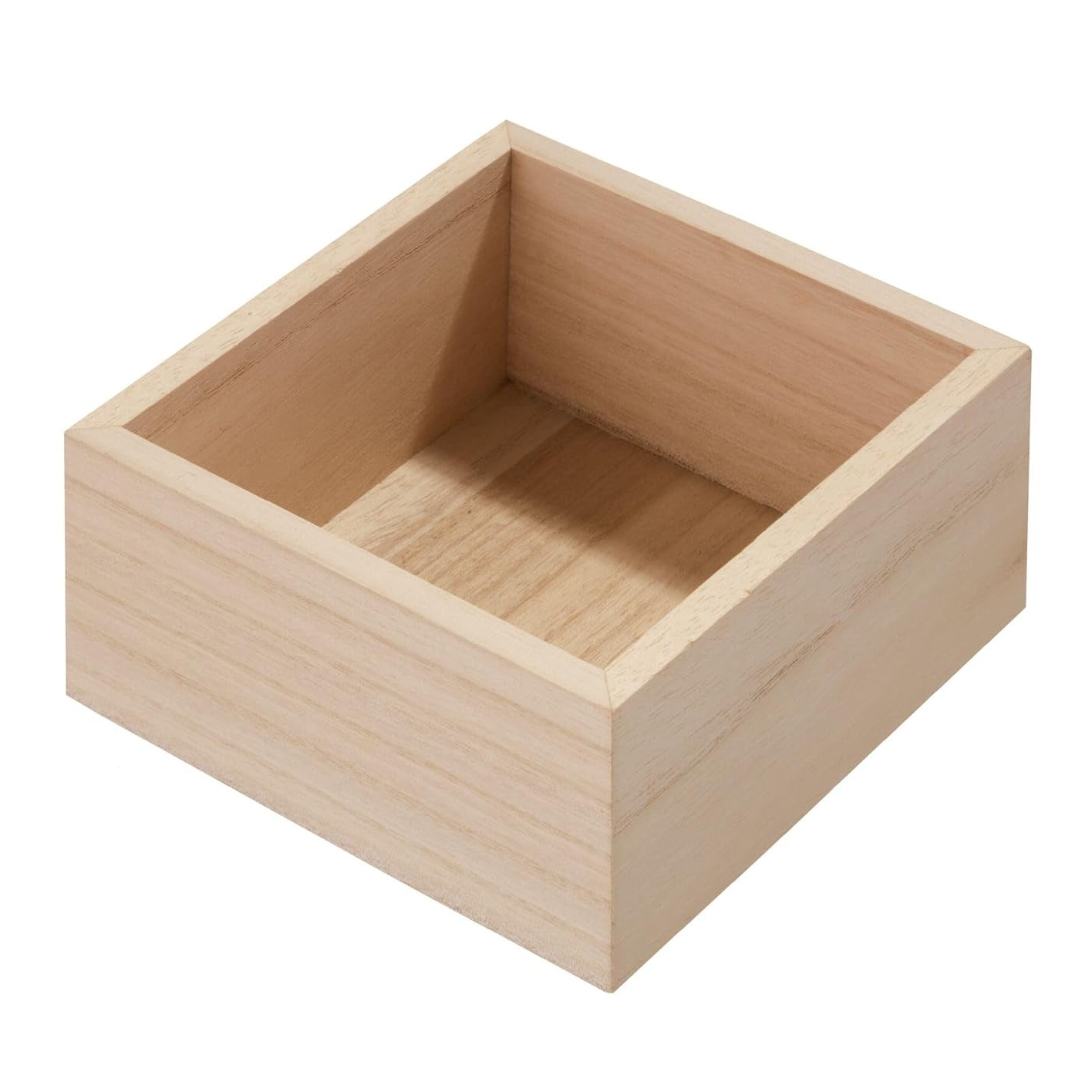 Корзина Interdesign Wire & Paul WD дерево павловния 12,7х12,7х7 см