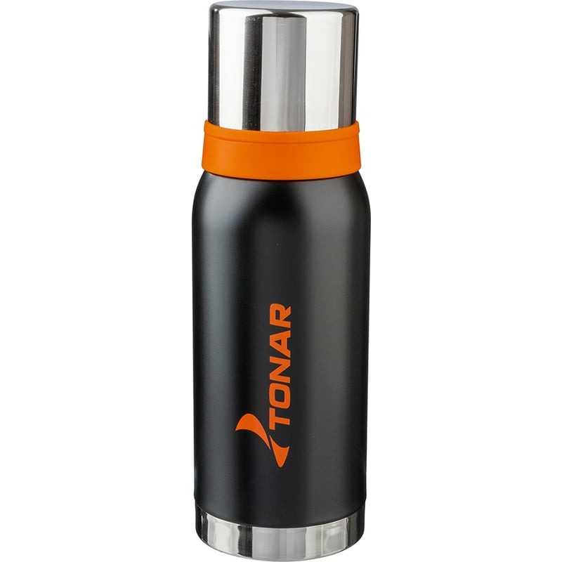 Термос Тонар с 2 кружками чёрный 1000 мл