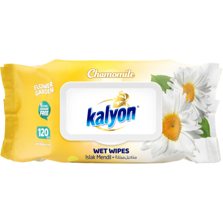 Салфетки влажные Kalyon Цветочный сад Ромашка 120 шт