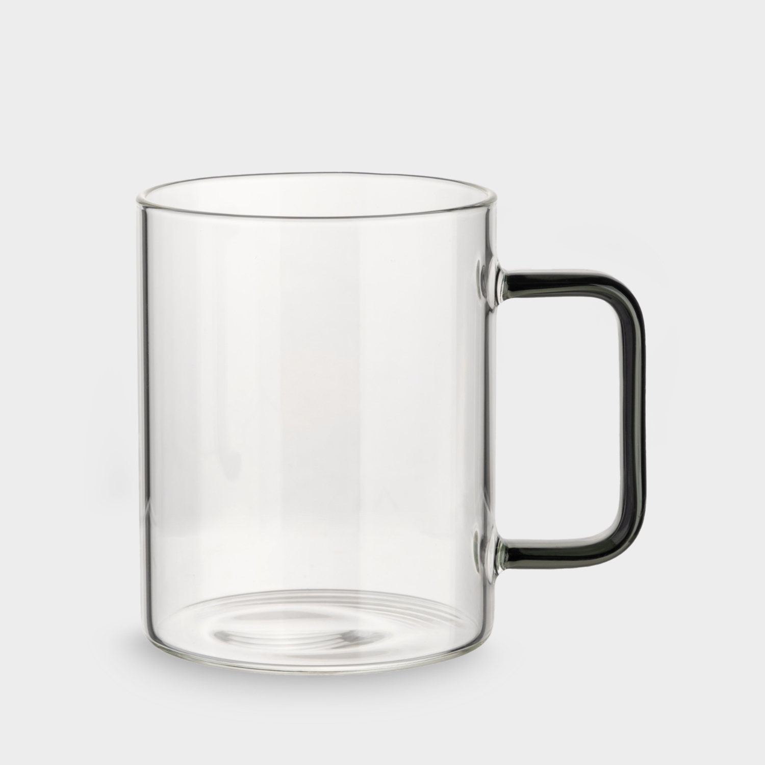 Кружка Anna Lafarg стекло с серой ручкой 400 мл