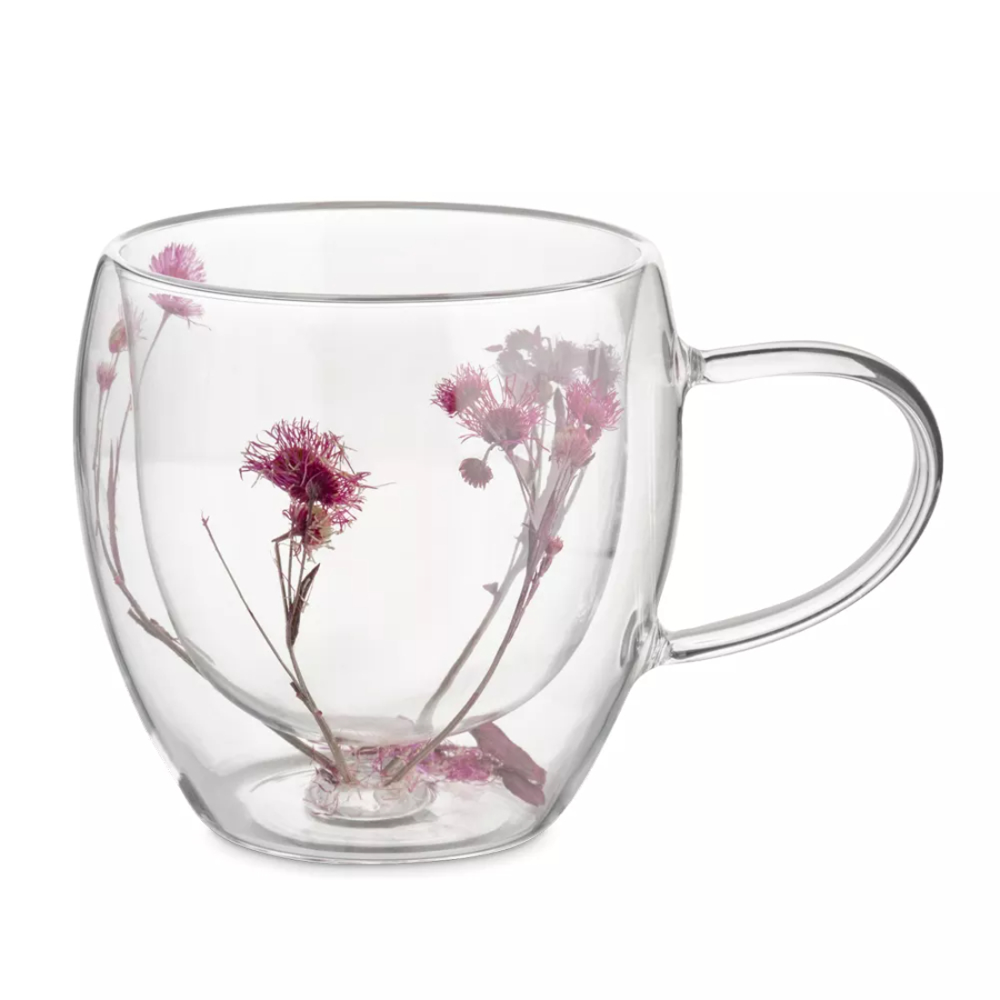 Кружка Anna Lafarg с сухоцветами сиреневые цветы