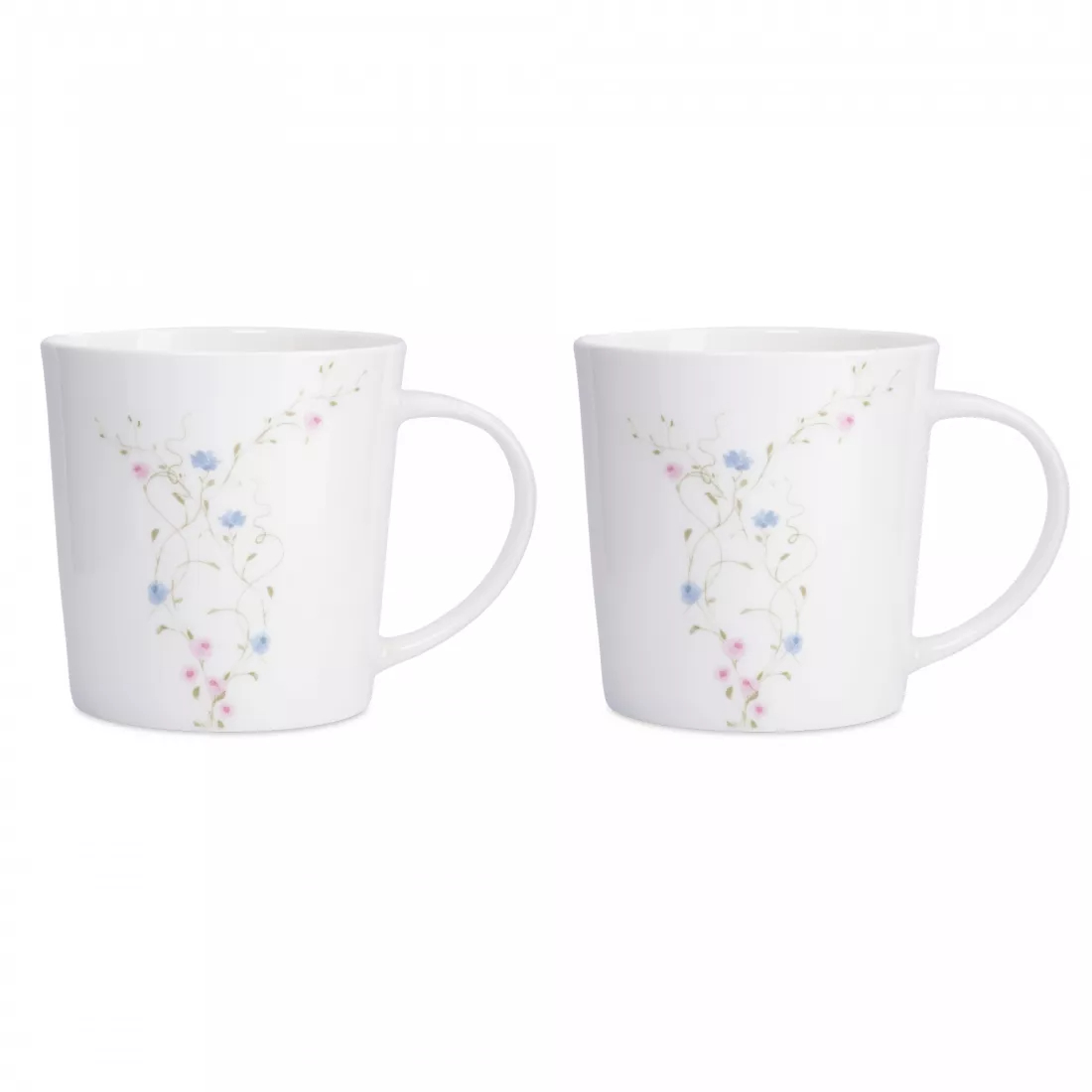 Кружка Anna Lafarg 450 мл 2 шт белая Цветы