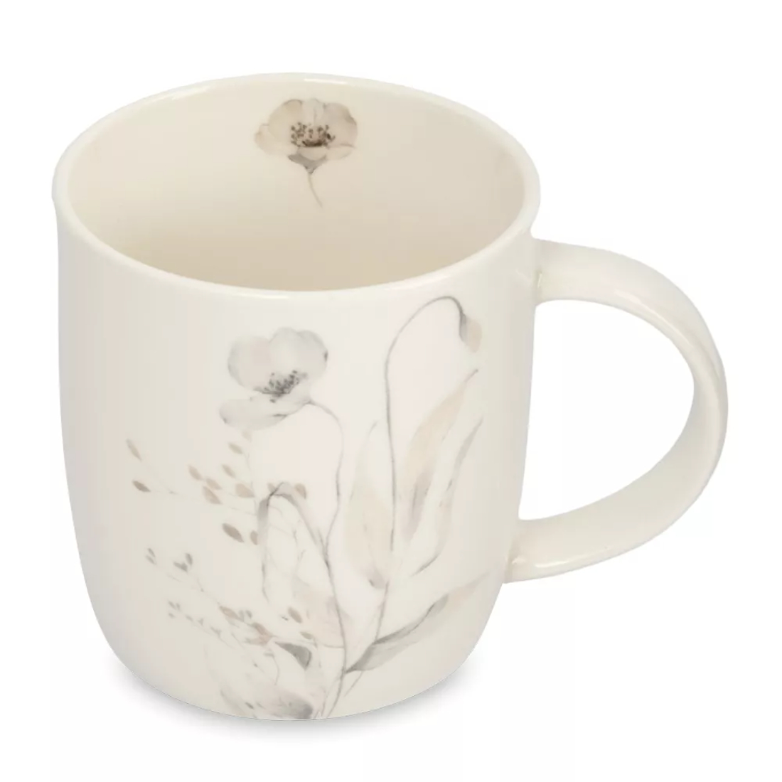 Кружка Anna Lafarg 360 мл молочная полевые цветы