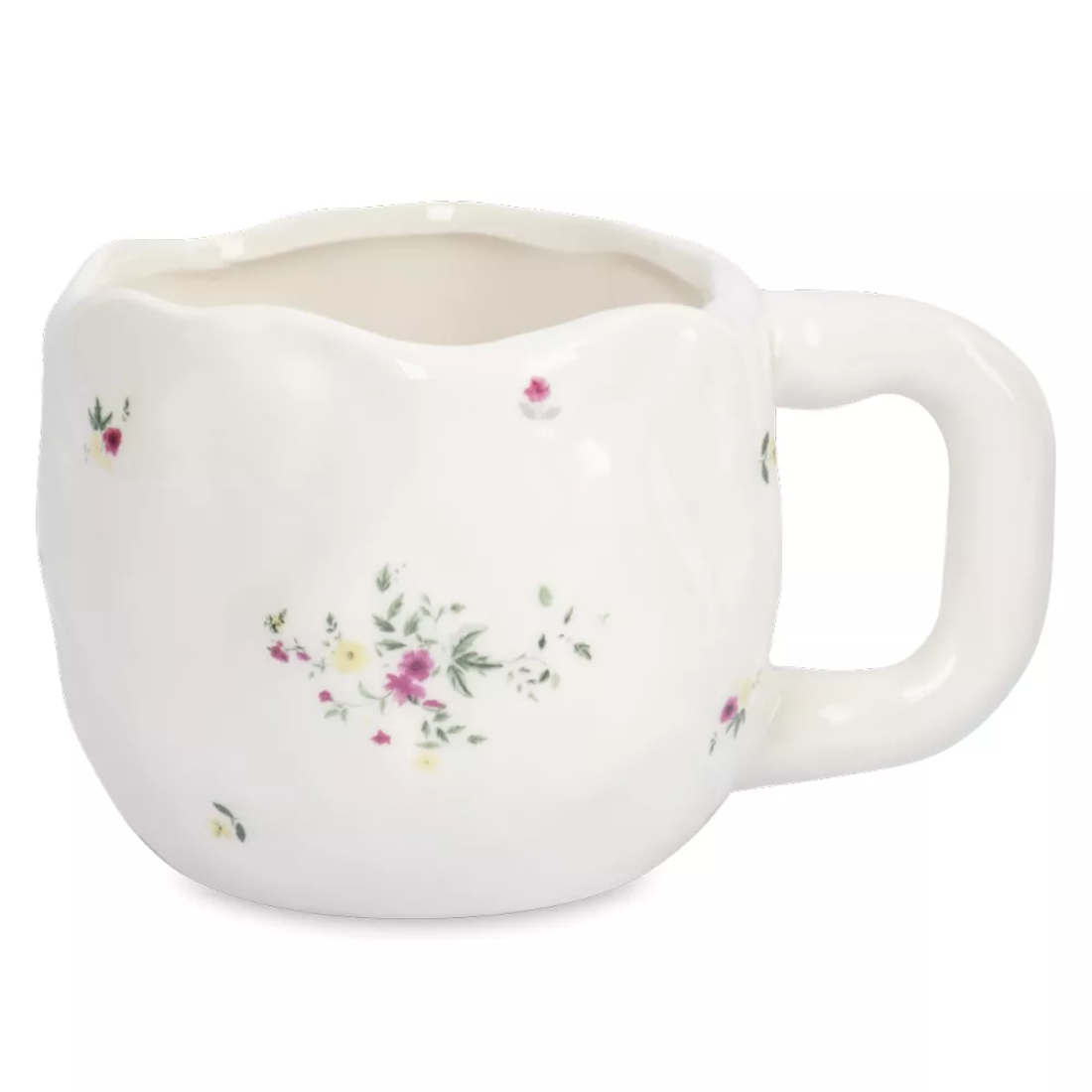 Кружка Anna Lafarg 550 мл белая Цветы