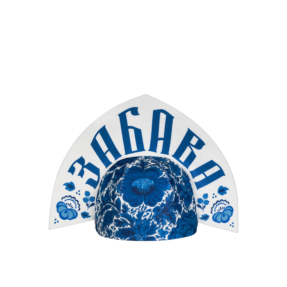 Шапка банная Eva Кокошник Гжель с принтом