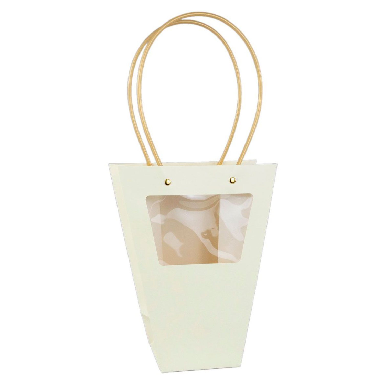 Пакет подарочный Азалия лимонный, 20x10x26 см