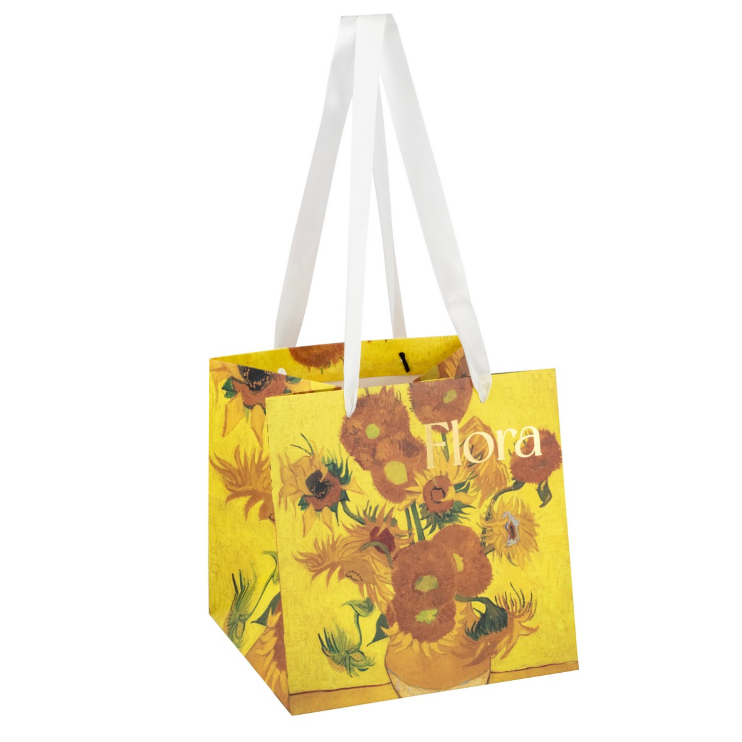 Пакет подарочный Азалия Флора жёлтый, 25x25x25 см