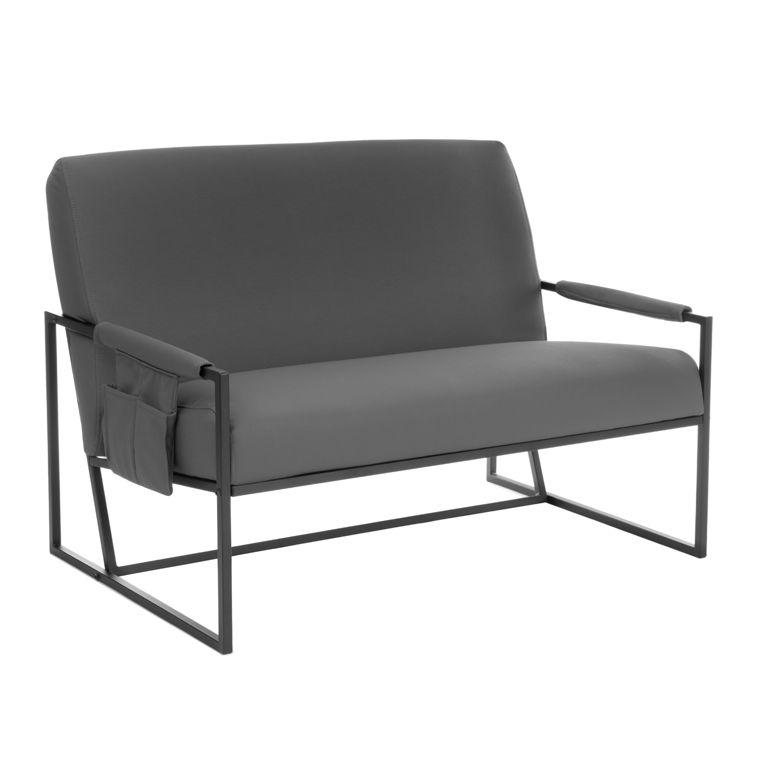 Диван TC Modern Чарли Люкс экокожа графитовый 118х81х82 см