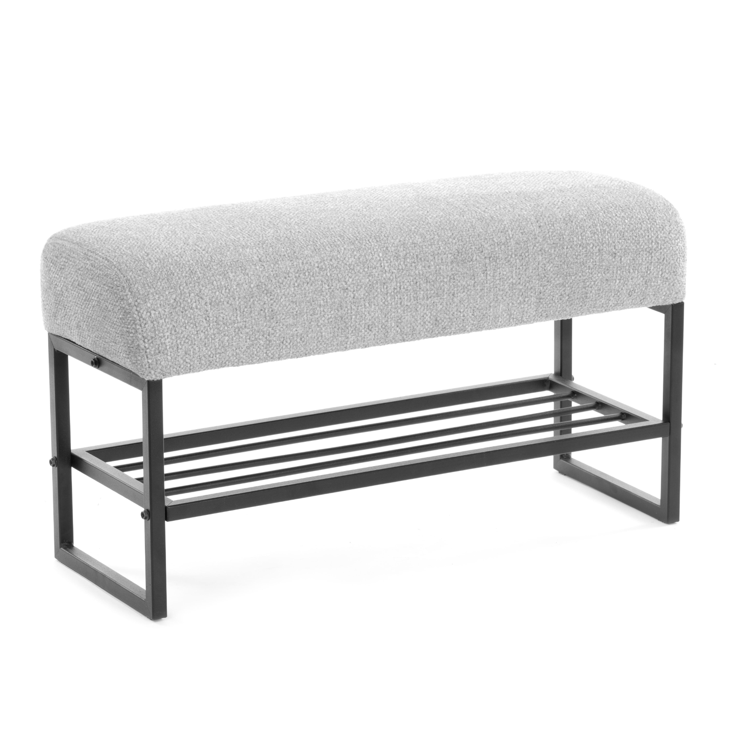 Банкетка TC Modern Чарли Люкс велюр/букле серая 77х29х46 см