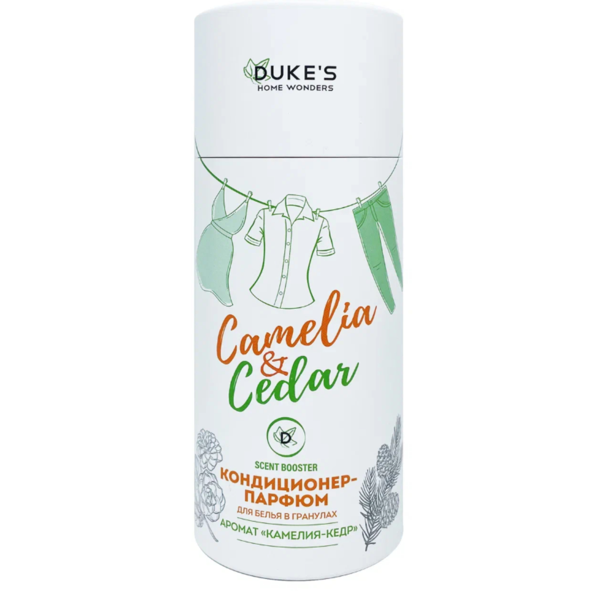 Кондиционер-парфюм Duke's для белья в гранулах Камелия-Кедр 200г