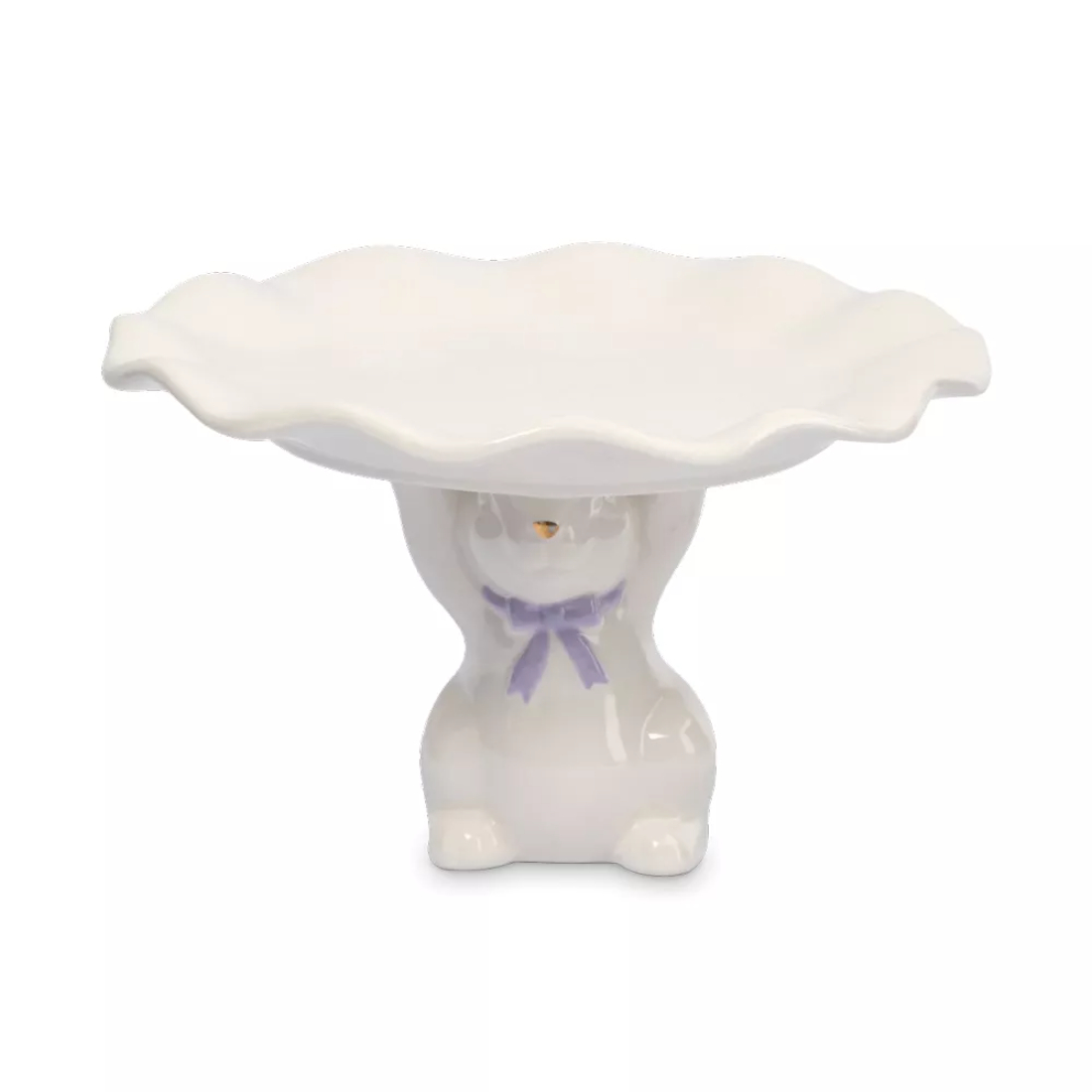 Блюдо на ножке Anna Lafarg кролик с бантом 19х12 см