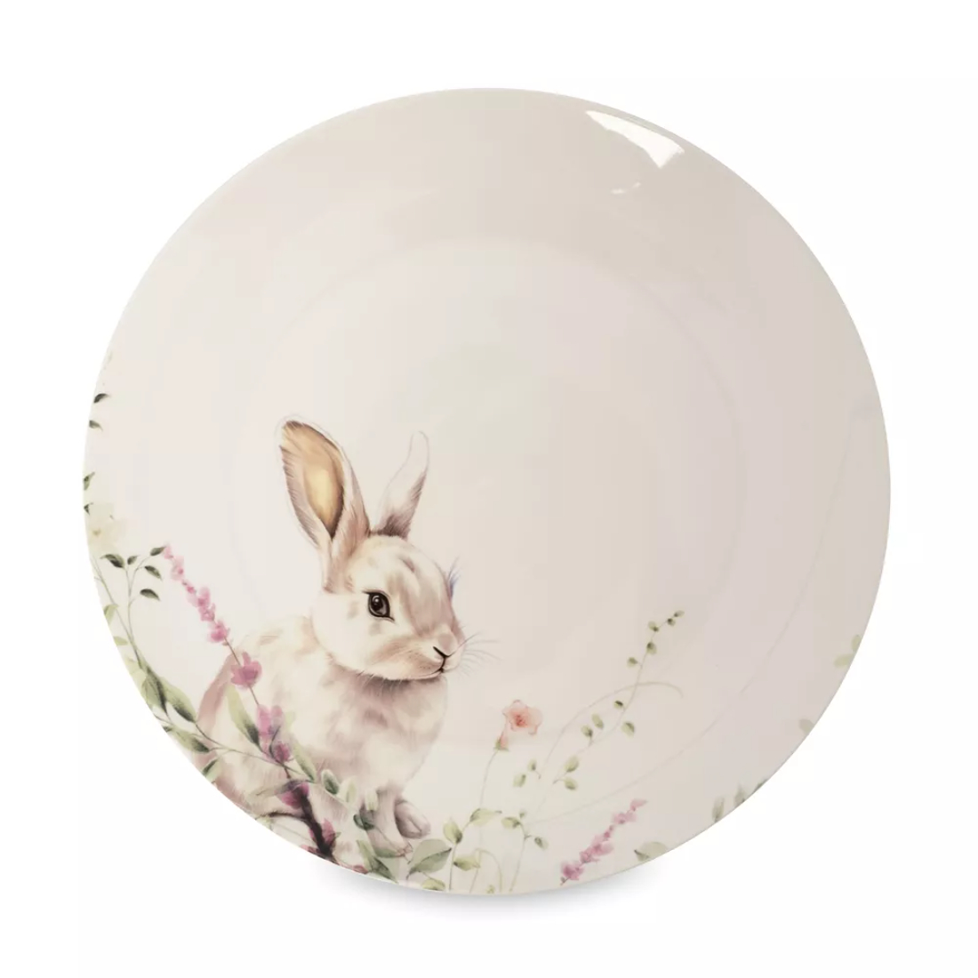 Тарелка обеденная Anna Lafarg кролик в цветах 27 см