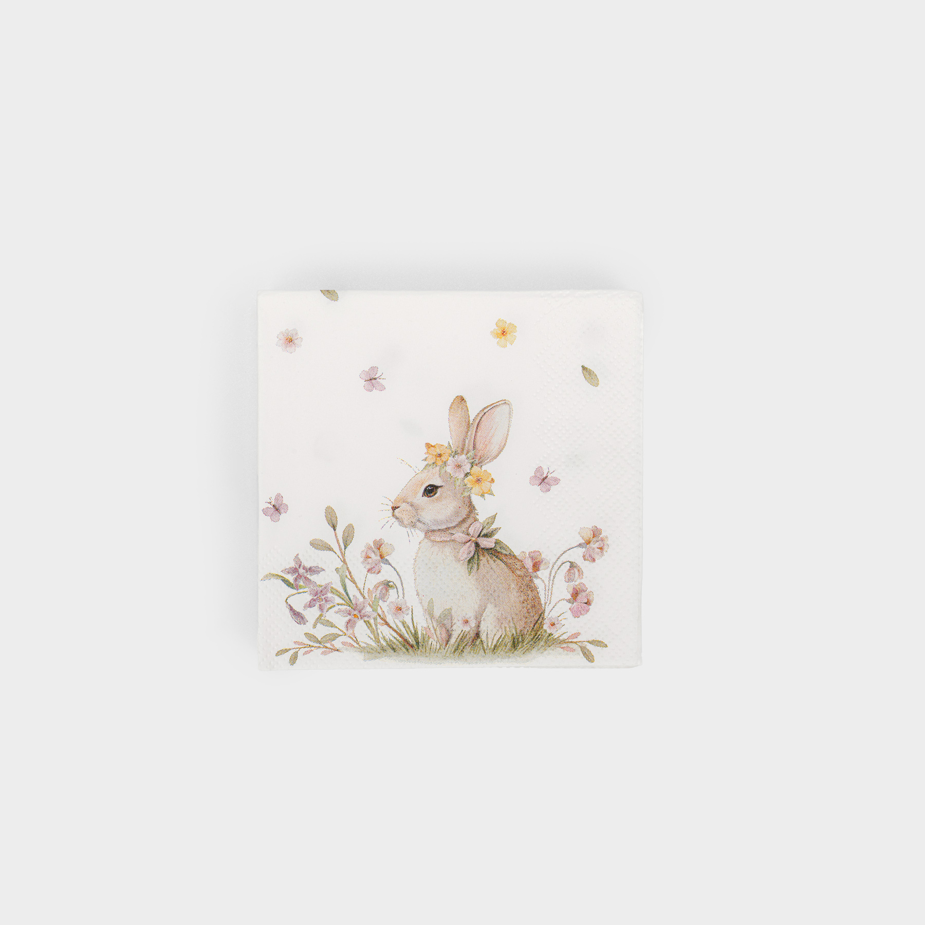 Салфетки бумажные Anna Lafarg 3-х слойные 20 шт кролик с венком 21х21 см