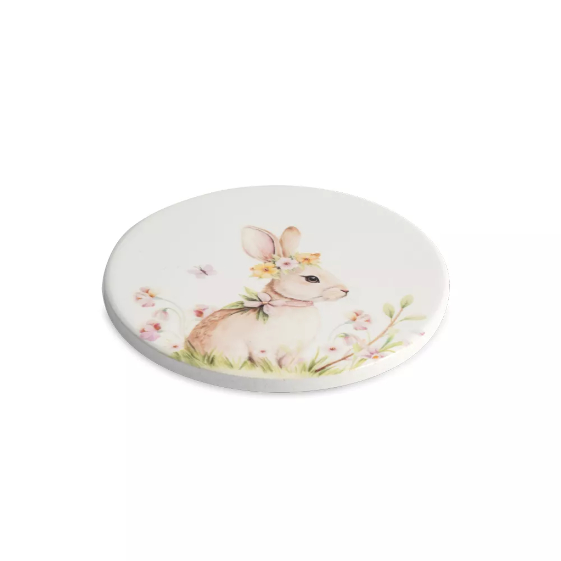 Подставка под кружку Anna Lafarg кролик с венком 11 см