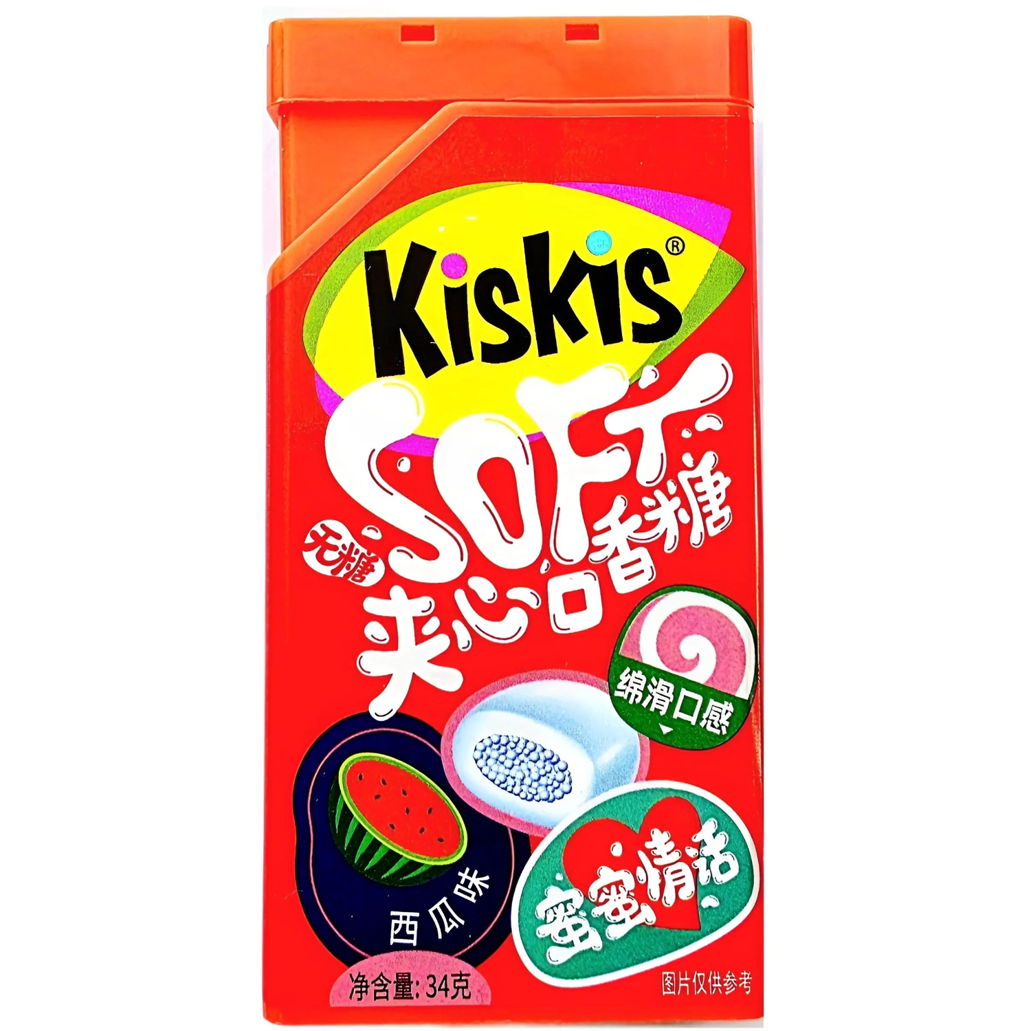 Резинка жевательная Kiskis арбуз 34 г