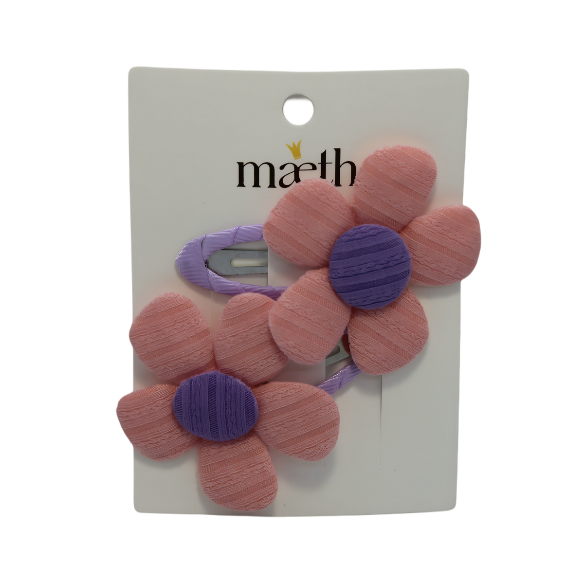 Набор заколок для волос Maeth Цветок розовый 2 шт