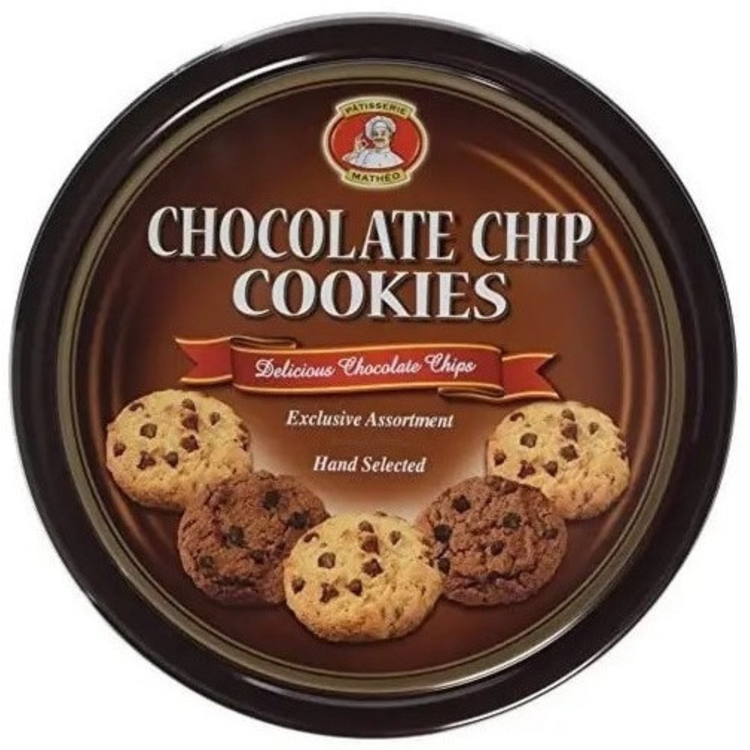 Печенье Gunz песочное с шоколадом и шоколадной крошкой, жестяная банка, 454 г