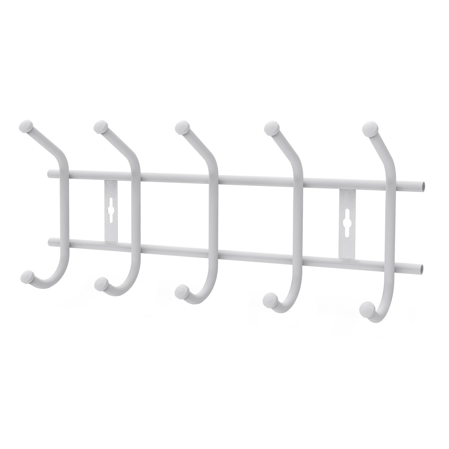 Вешалка настенная Ника 5 крючков матовая серая 46,5х19х8 см