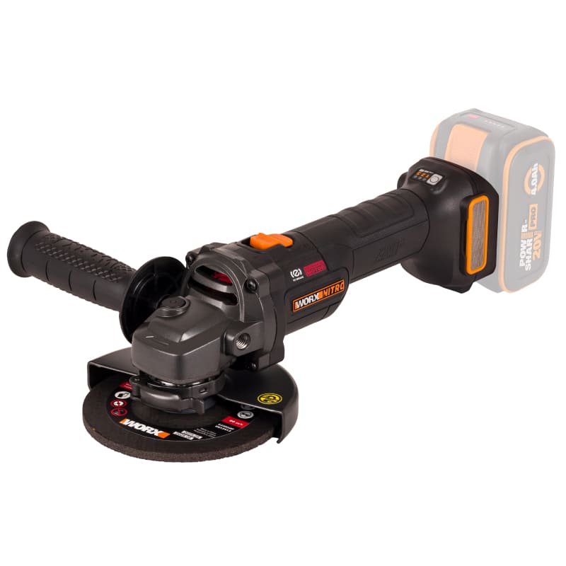 Угловая шлифмашина бесщёточная аккумуляторная Worx WX814.9, 125мм, 20В, без АКБ и ЗУ