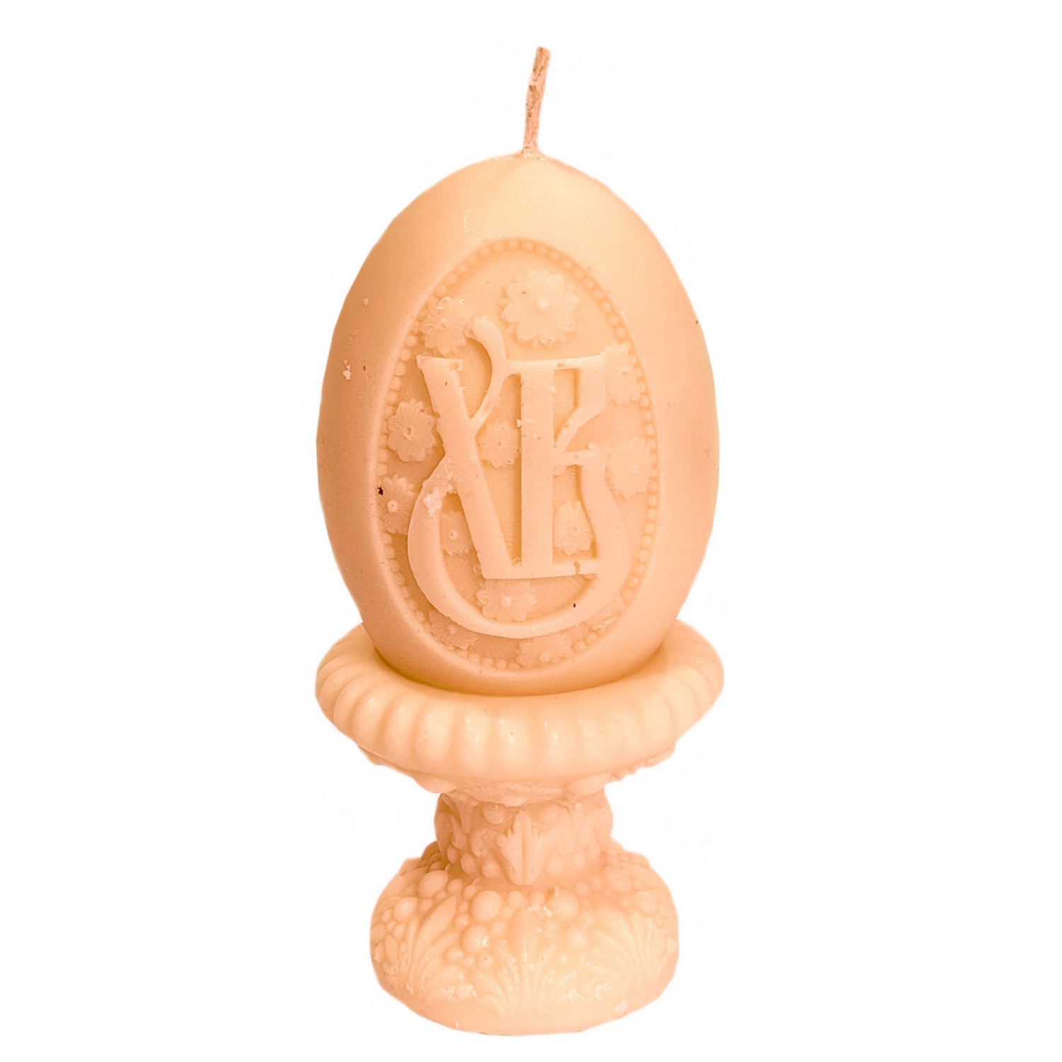 Свеча Kukina Raffinata яйцо ХВ на подставке 4х7,5 см