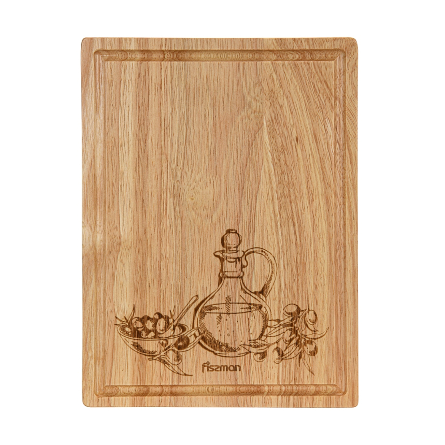 Доска разделочная Fissman с рисунком, гевея 30x22x1,5 см