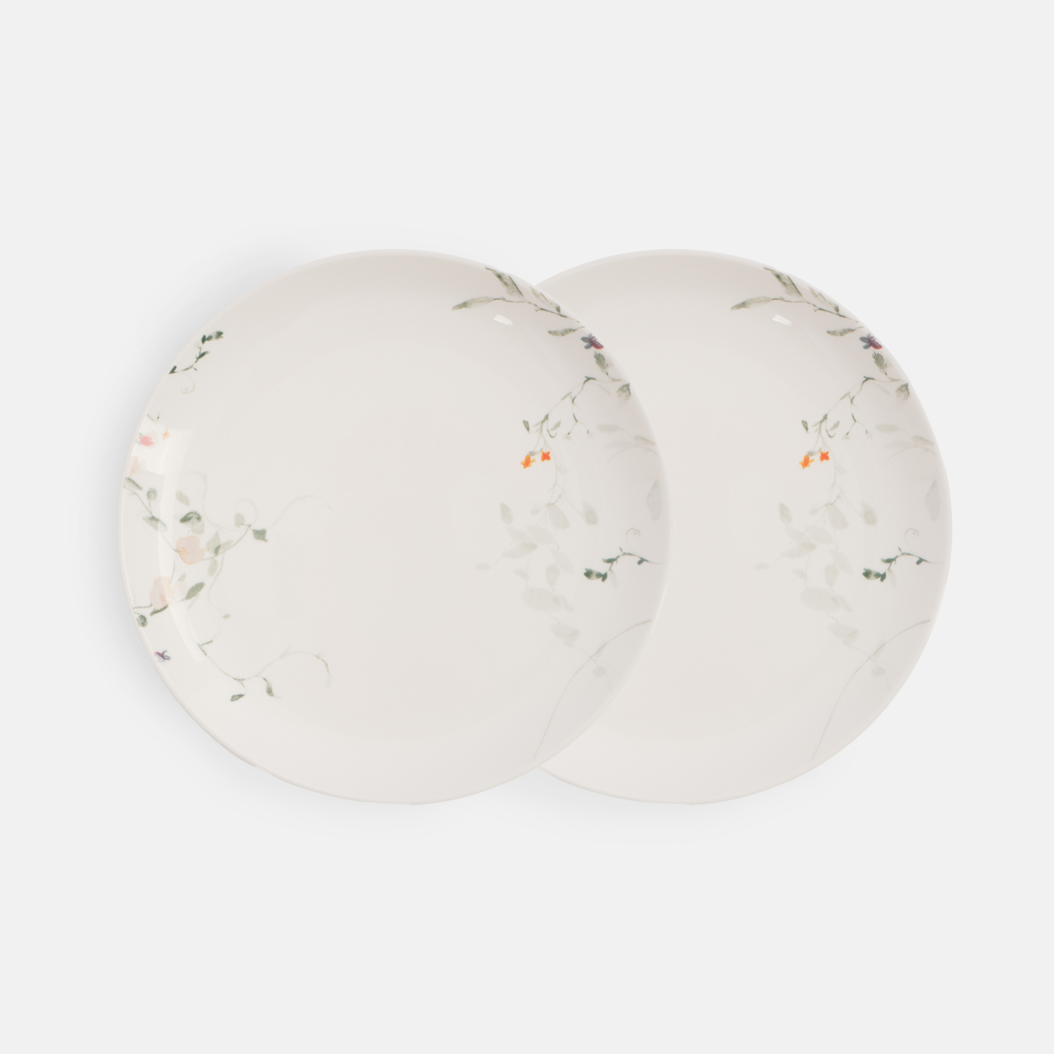 Тарелка Anna Lafarg закусочная, цветы и листья, 2 шт