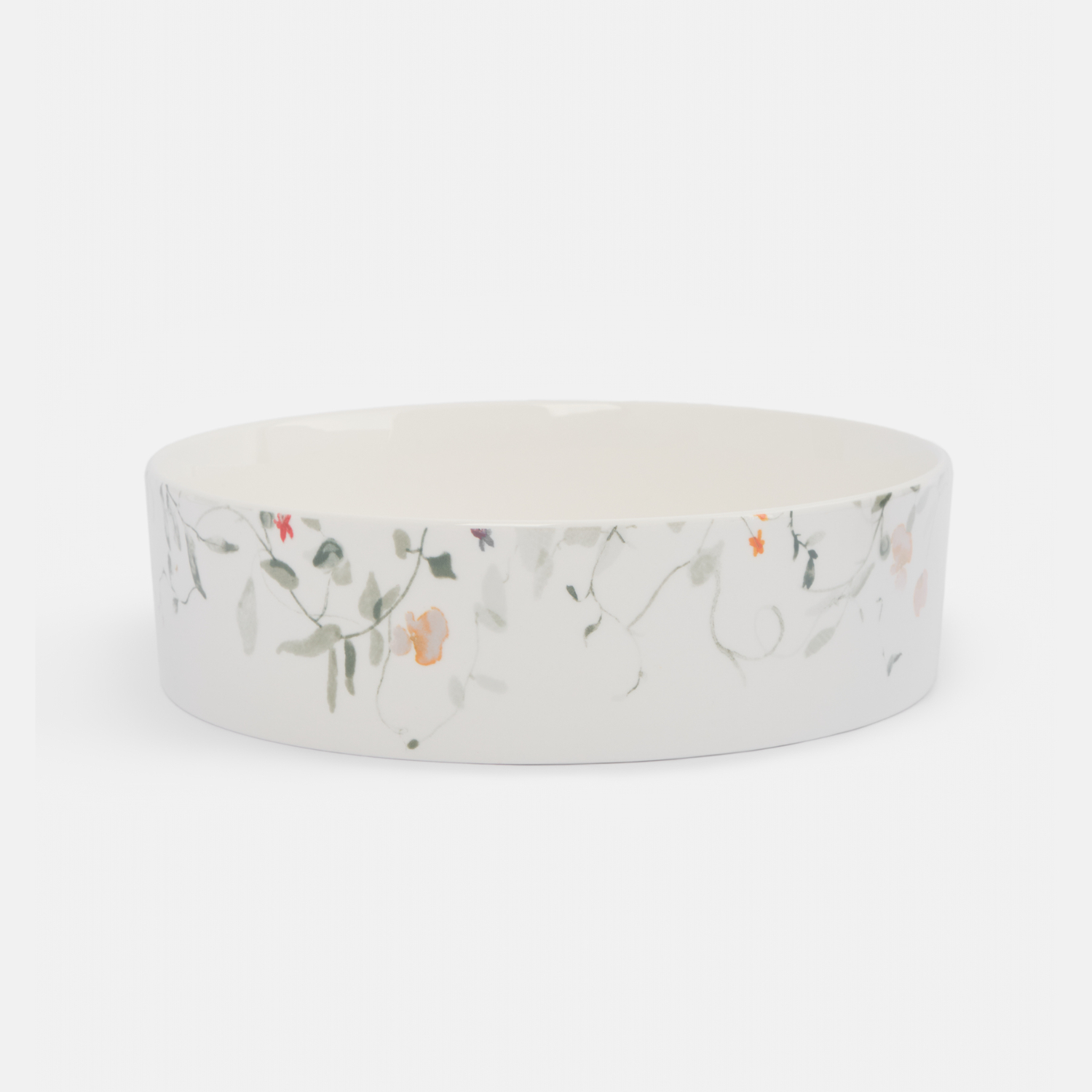 Блюдо Anna Lafarg с бортами цветы и листья, 23х6 см