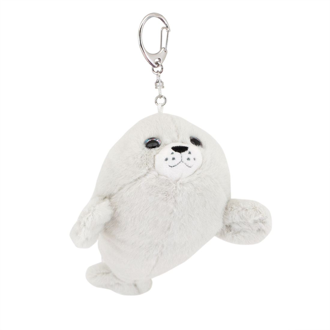 Мягкая игрушка Orange toys Морской котик серый 15 см с металлическим кольцом