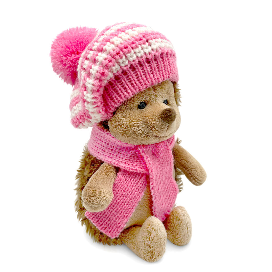 Мягкая игрушка Orange toys Life Ежинка Колючка: в розовом берете в полоску 15 см.