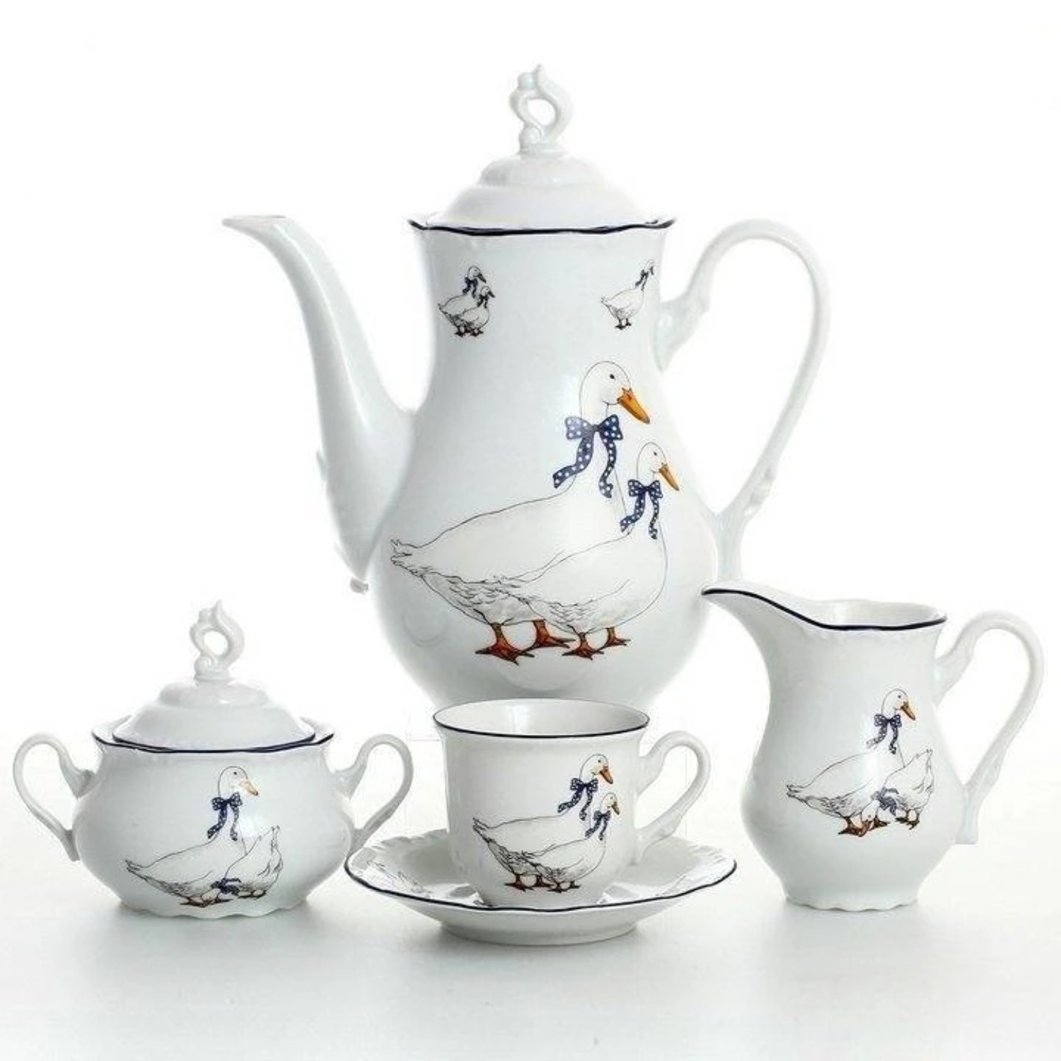 Сервиз кофейный Thun 1794 Констанция Гуси, 17 предметов, 6 персон