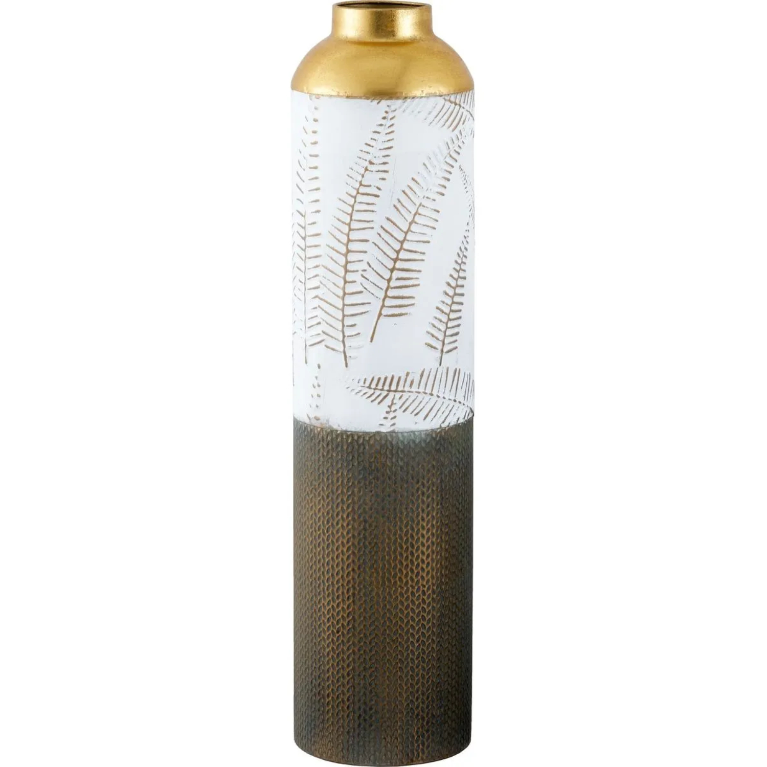 Ваза Glasar с листьями папоротника 18х18х75 см