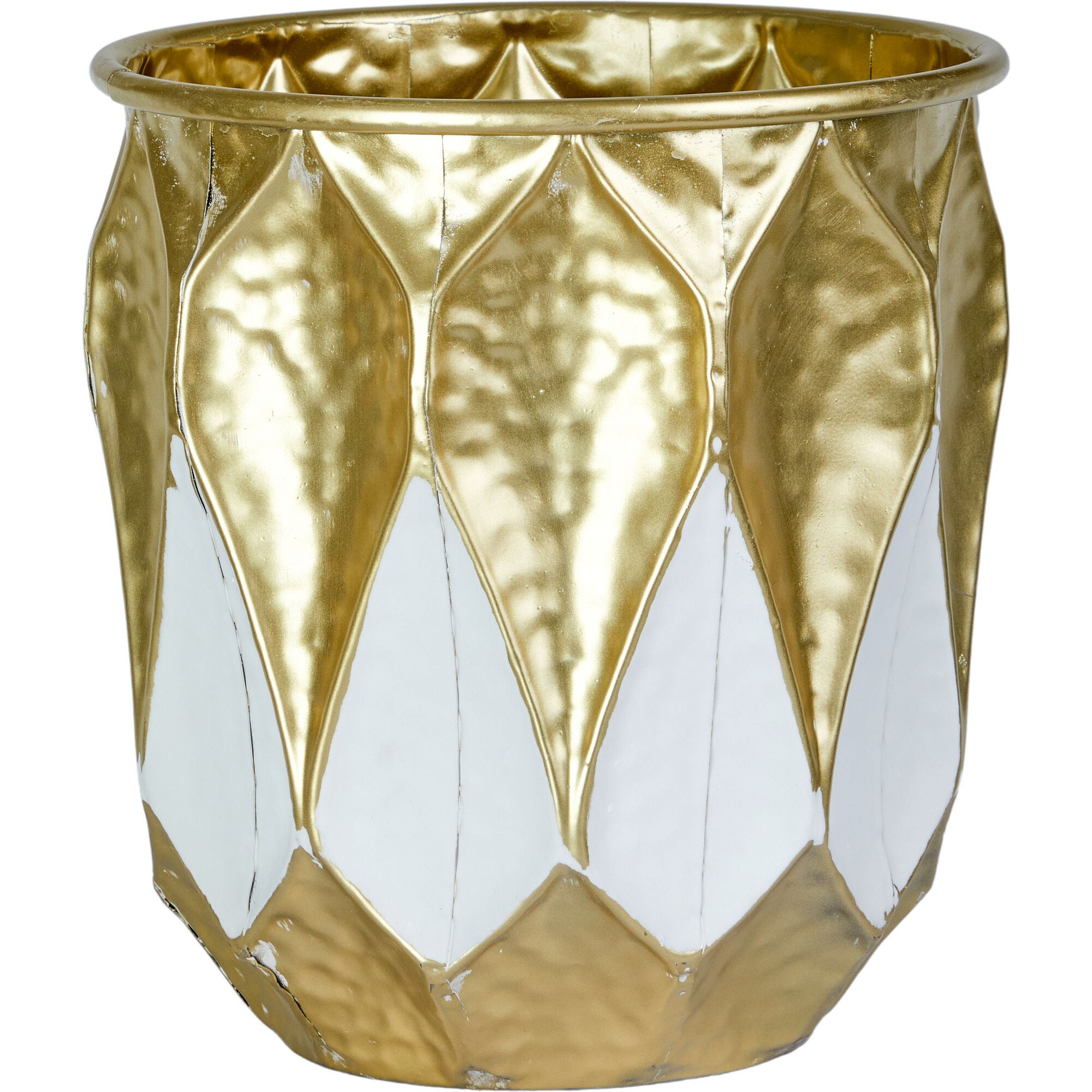 Кашпо Glasar Мозамбик 22х22х24 см золотое