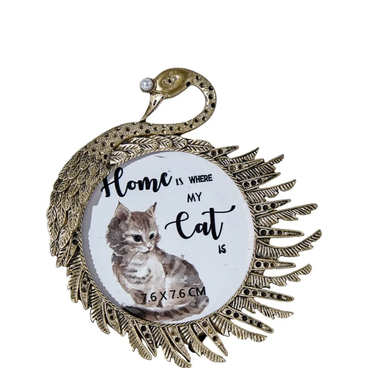 Фоторамка Glasar настольная лебедь 11х2х11 см