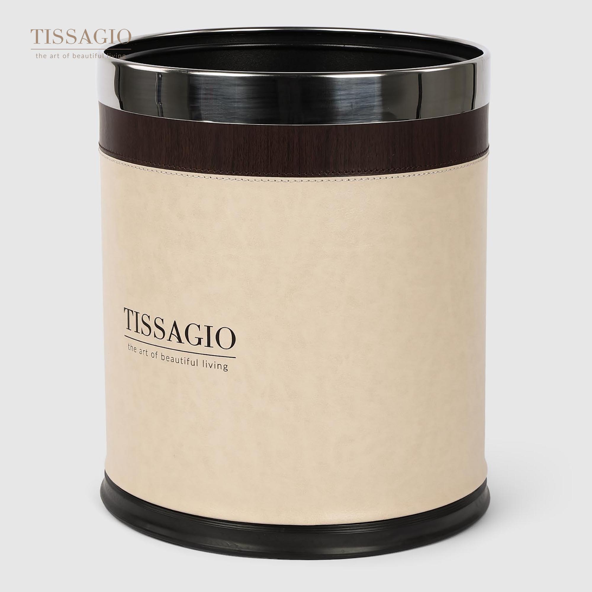Ведро мусорное Tissagio бежевое, 22,5х27 см