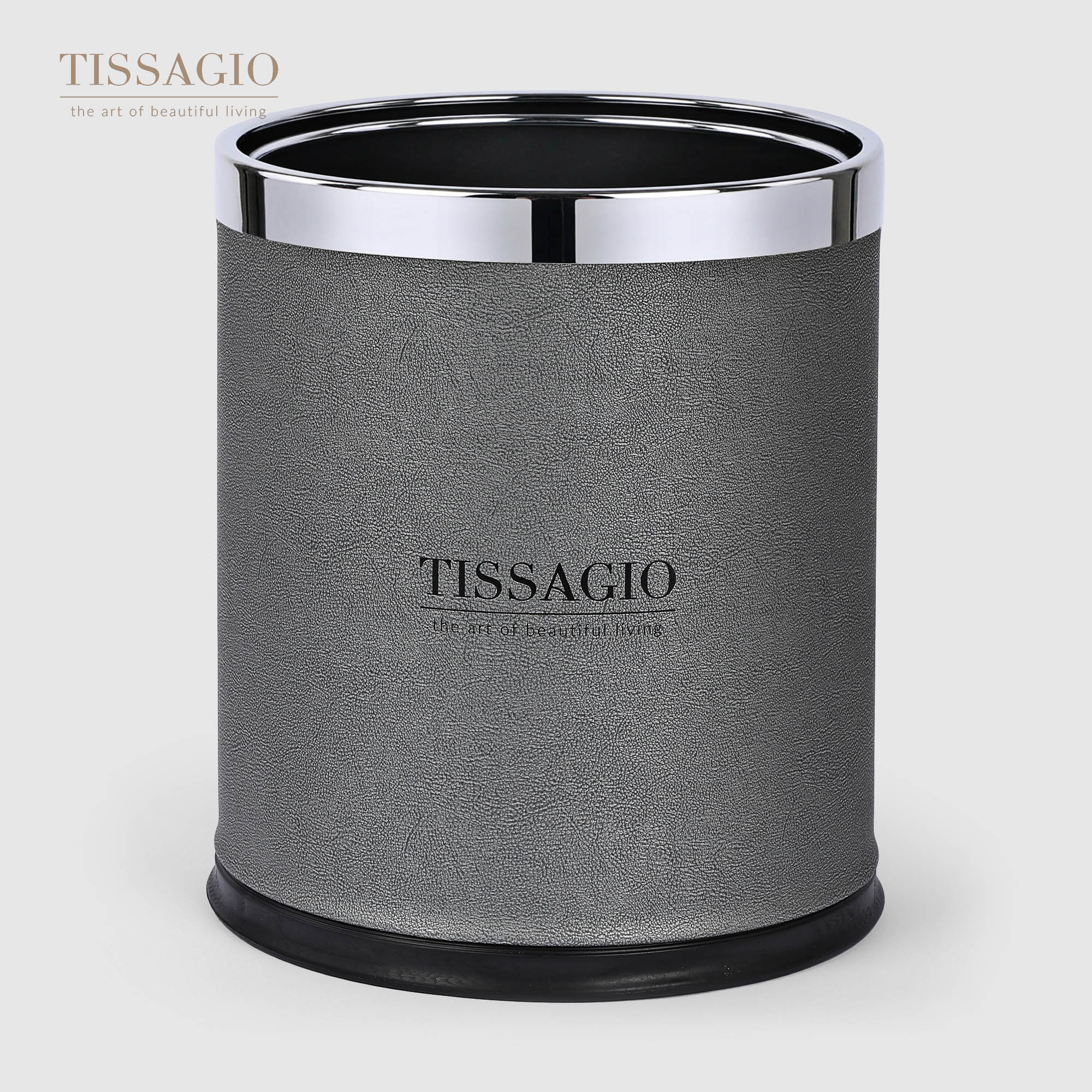 Ведро мусорное Tissagio серое, 22,5х27 см